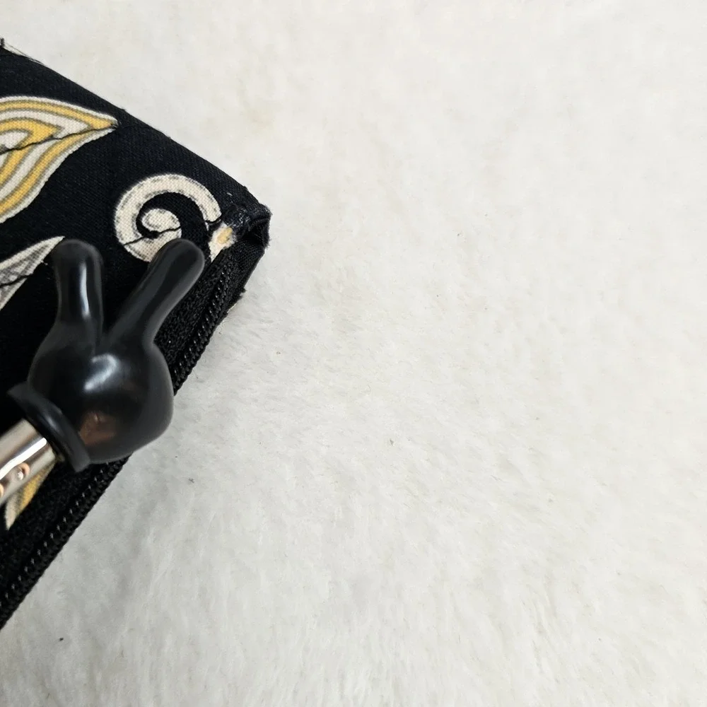 Vera Bradley black Yellow and White Floral Bird Purse with Matching Wallet - Picture 15 of 15